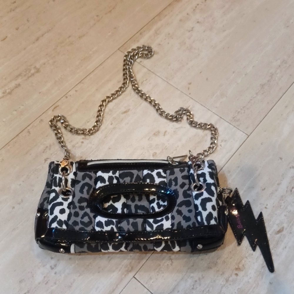 Betsey Johnson Betseyville Quilted Foldover Clutch/Shoulder Bag